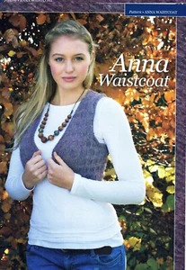 ~ Pull-Out Knitting Pattern For Lady's Gorgeous Little Cropped Waistcoat ~ - Picture 1 of 4