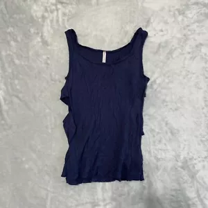 Cocolove Shirt Womens Small Purple Scoop Neck Open Side Tank Top Light Rayon - Picture 1 of 5