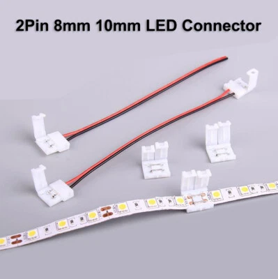2Pin Solderless Connector Adapter to 5050 5630 2835 Single Color LED Strip Light - Image 1 of 4