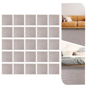 Grey Wood Grain Thick Printed Foam Tiles Foam Mat for wood and ceramic floors - Picture 1 of 19