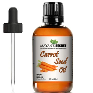 Mayan's Secret Carrot Seed Essential Oil Cold Pressed 1oz - For Skin & Hair - Picture 1 of 3