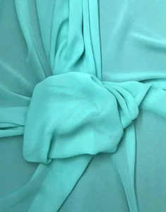 Jade Sheer High Multi Chiffon Solid Fabric, 100% Polyester 58" wide - Picture 1 of 1