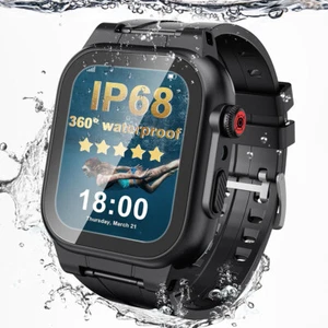 Waterproof Case For Apple Watch Series 7 8 9 45mm Shockproof Cover w/ Band Strap - Zdjęcie 1 z 11
