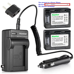 Kastar Battery AC Charger for Samsung IA-BP105R & Samsung HMX-F90 HMX-F90BN/XAA - Picture 1 of 11
