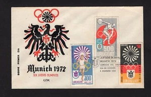 OLYMPIC 1972, URUGUAY, FDC, VF - Picture 1 of 1