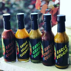 3 Bottle Package!  Earl's Ghost Hot Sauce, Homemade, Homegrown Peppers! - Picture 1 of 9