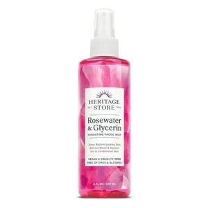 Heritage Store Rosewater & Glycerin Hydrating Facial Mist | 8 fl oz (237 ml)