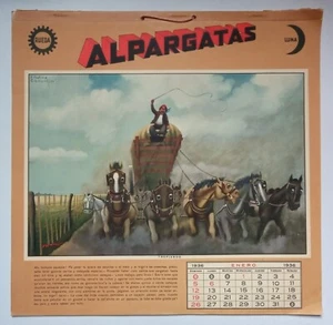 Molina Campos, Florencio - Almanaque Alpargatas 1936 - Medidas: 35 x 35 cm - Picture 1 of 12