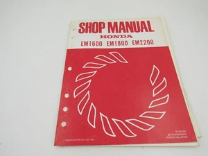 Honda EM1600 EM1800 EM2200 Generator Shop Service Manual 1981 - Picture 1 of 3
