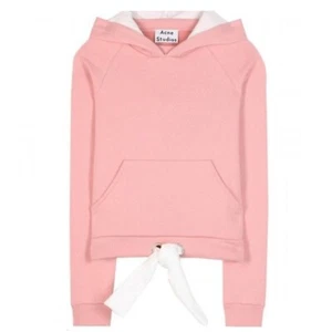 Felpa con cappuccio Acne Studios Vania fondo cravatta pile bambino rosa taglia small - Foto 1 di 8