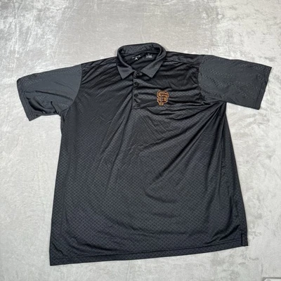 Camisa polo de los Gigantes de San Francisco para hombre extra grande negra MLB béisbol Antigua Foto 1 de 4