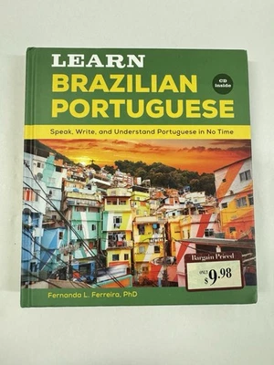 Learn Brazilian Portuguese Hardcover Book + CD Inside — New with Wear - Image 1 of 4