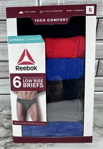 Paquete de 6 calzoncillos de rendimiento de tiro bajo Reebok Tech Comfort para hombre pequeños 28-30 ropa interior - Imagen 1 de 2