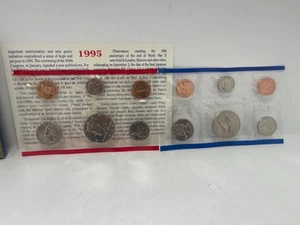 1995 US Mint Uncirculated Set P&D 10 Coins - Picture 1 of 3