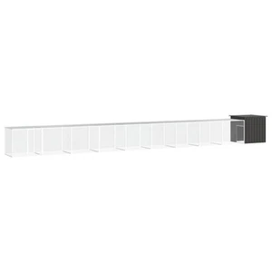 vidaXL Hühnerkäfig Anthrazit 1000x91x100 cm Verzinkter Stahl - Bild 1 von 1