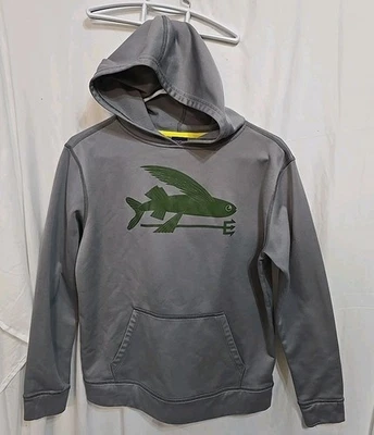 Patagonia Polycycle Pullover Hoodie Flying Fish Sweatshirt Gray Kids Size XXL - Image 1 of 4