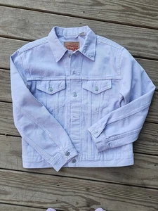 Levi’s Denim Trucker Jacket Women’s Small Purple Lavender USA 90s - Picture 1 of 7