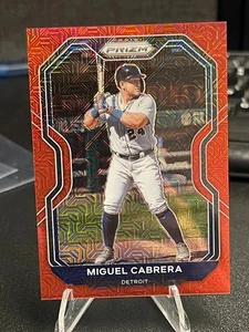 2021 Panini Prizm #250 Miguel Cabrera Red Prizm /149 SP Tigers HOF - Picture 1 of 2