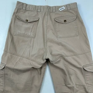 VTG 80s Fieldmaster Cargo Pants Mens 33x34 Beige Relaxed Fit High Rise Utility - Picture 1 of 13