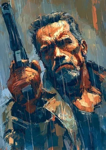 The Terminator  Art  Card 1/1 PaintOholic Signed ONE OF A KIND - Picture 1 of 2