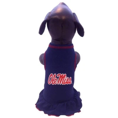 XXS Vestido Mississippi Ole Miss Rebels Animadora Perro, TALLA PEQUEÑA NUEVO CON ETIQUETAS Foto 1 de 4
