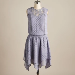 NWT Sundance FAB! On The Sea Eyelet Lace Handkerchief Hem Sun Dress in Gray   XL - Picture 1 of 8