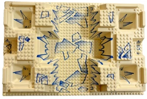 Lego 30271 Raised Baseplate Artic 32x48 Alpha Team Ogel's Mountain Fortress 4748 - Picture 1 of 4