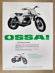 1971 Ossa Stiletto Motorcycle vintage print Ad - Picture 1 of 1