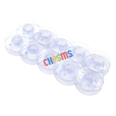 CKPSMS 10 BOBBINS Kunststoff Passt für Husqvarna Viking 100 105 Classica 120 150 6540