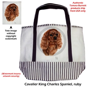 Canvas Tote - Ruby Cavalier King Charles - Picture 1 of 1