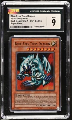 YUGIOH Blue-Eyes Toon Dragon (DB1-EN066) - Super Rare MINT CGC 9 - Image 1 of 2