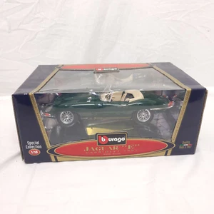 Burago 1961 Jaguar 'E' Type Cabriolet, Green, 1:18 Scale, DIECAST CAR - 3016 - Picture 1 of 19