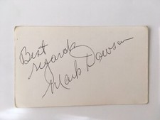 Mark Dawson Signed Autographed 3x5 Index Card
