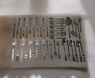 Lifetime Cutlery Stainless Steel Flatware Lot 44 Pieces Japan Dinner Fork Spoon  - Image 1 of 4