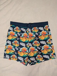 NEFF BOARD SHORTS TROPICAL SUNSET SWIM WEAR RUBBER DUCKS ISLAND FLOWERS SIZE XL - Picture 1 of 8