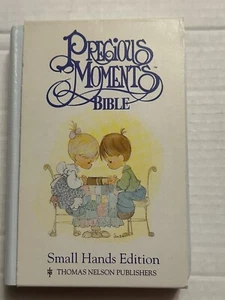 Holy Bible: Precious Moments King James Version Small Hands Ed Nelson 1984 - Picture 1 of 8