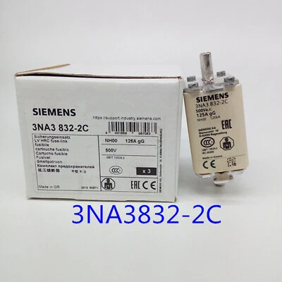 3pcs/1Box Siemens 3NA3832-2C LV HRC-Fuse 125A 500VAC New Free Shipping#XR - Image 1 of 2