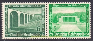 EBS Germany 1936 - Welfare - Modern Structures - se-tenant - Michel W121 - MNH** - Picture 1 of 1