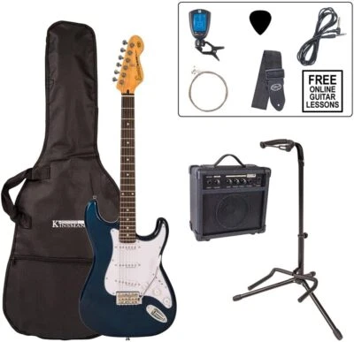 Paquete de guitarra eléctrica Encore E6 ~ azul manzana caramelo Foto 1 de 4