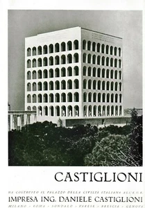 PUBBL.1941 PALAZZO DELLA CIVILTA' ITALIANA E.U.R. ROM CASTIGLIONI ARCHITEKTUR - Bild 1 von 1