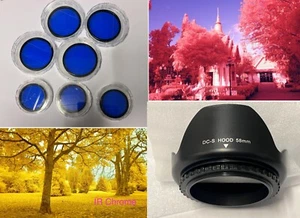 Infrared IR-Chrome 58mm filter, *** Plus Lens Hood *** **WATCH VIDEO ** - Picture 1 of 24