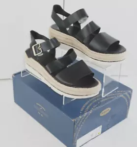 Dr. Scholls Damenschuhe einmal zweimal Espadrille-Keilsandalen Größe 10M schwarz - Bild 1 von 8
