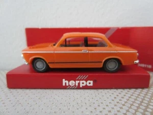 HERPA 022309 BMW 1602 COUPE in ORANGE - model is PLASTIC - HO or 1:87 scale - Picture 1 of 3
