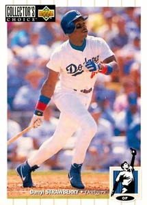 1994 LA Dodgers Baseball Collectors Choice Card - Darryl Strawberry - Picture 1 of 3