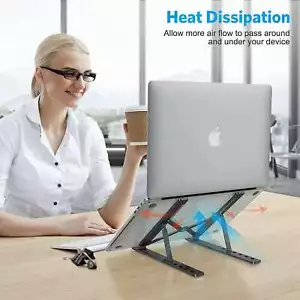 Laptop Stand: Portable and Adjustable Aluminum Laptop holder for MacBook, Dell - Picture 1 of 3