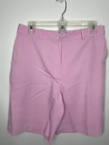 EP Pro Womens Golf Shorts Sz 8 Pink Flat Front Pockets Hidden Elastic Waist - Picture 1 of 3