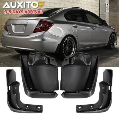Mud Flaps Splash Guards Mudguard for Honda Civic Sedan 2012 2013 2014 2015 - Image 1 of 4
