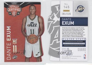 2014-15 Panini Totally Certified Platinum Red Die-Cut /135 Dante Exum Rookie RC