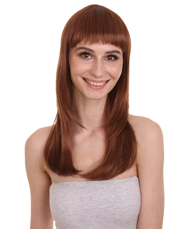 Mujeres Colecciones Glamour Sexy Cosplay Fiesta Marrón Rojizo Peluca HW-697 (Adulto) Foto 1 de 4