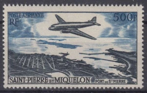 SAINT PIERRE & MIQUELON : POSTE AERIENNE N° 23 NEUF * GOMME TRACE DE CHARNIERE - Picture 1 of 2